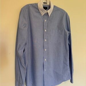 J. Crew Light Blue Dress Shirt with White Collar